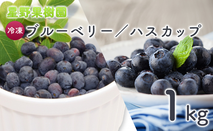 星野果樹園 冷凍 ブルーベリー＆ハスカップ 約1kg (果物  フ