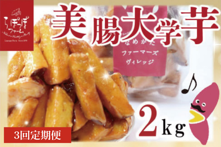 
            【3ヶ月定期便】らぽっぽファーム【工場直送】美腸大学いも2kg｜さつまいも 大学芋 芋 サツマイモ だいがくいも スイーツ お菓子 冷凍 美腸大学芋 人気 送料無料 茨城県 行方市 らぽっぽファーム（CQ-70）
          