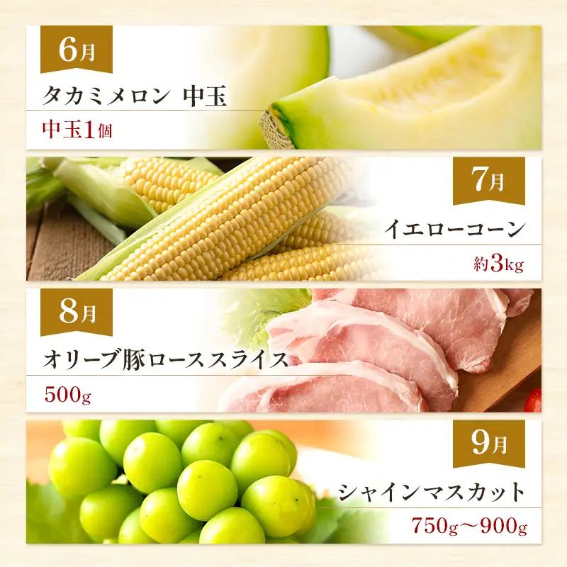 東かがわ市ちょこっと定期便(12回) 卵 キウイ 黒毛和牛 みかん いちご 讃岐うどん アスパラ トマト メロン コーン 豚肉 シャインマスカット 香川