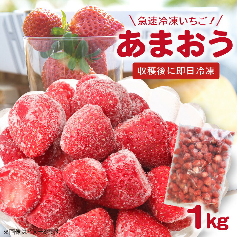 【ふるさと納税】冷凍いちご 1kg あまおう 急速冷凍 新鮮 いちご 加工 おすすめ フレッシュ ジャム スムージー ヨーグルト かき氷 酸味 甘み 冷凍 福岡県 上毛市 ストロベリー フルーツ デザート お取り寄せ お取り寄せフルーツ 送料無料