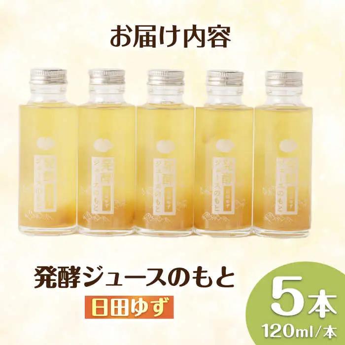 【お中元対象】発酵ジュースのもと〈日田ゆず〉120ml×5本 ジュース ゆず 果実飲料[ARDA002]