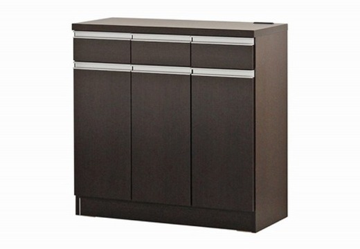 スライス 90(マイズ)カウンター BR 【カウンター キッチン収納 レンジ収納 家具 国産 台所用品 食器収納】(H060445)