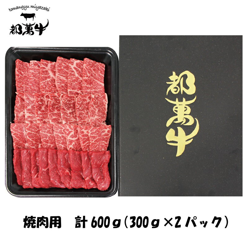 【ふるさと納税】都萬牛 焼肉セット600g （300g×2P)ふるさと納税 黒毛和牛 焼肉 国産 牛肉 部位おまかせ＜6-5a＞