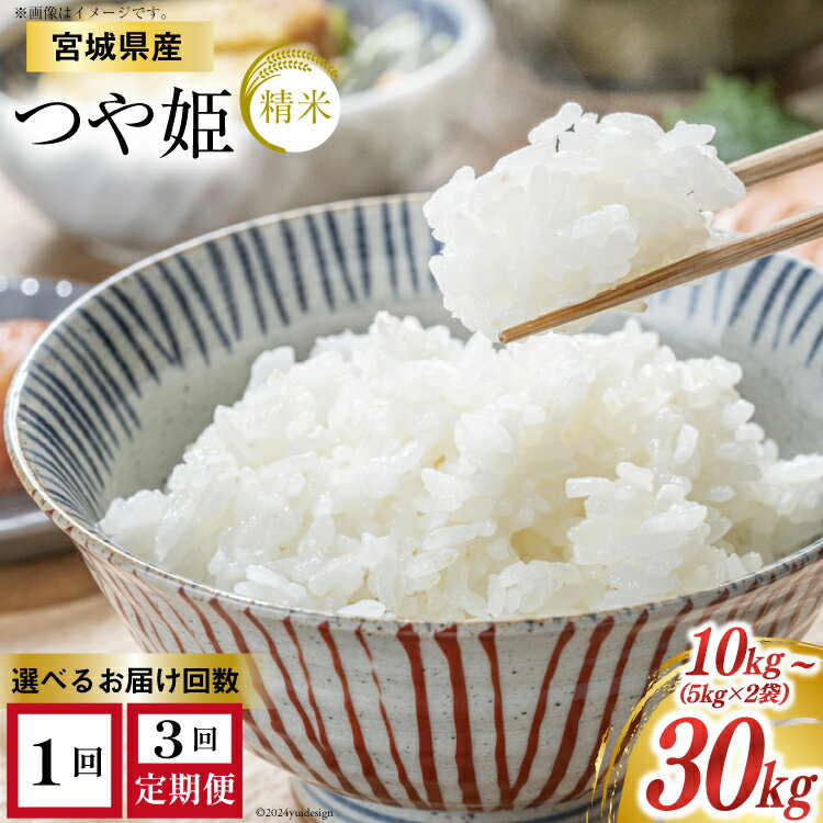 【ふるさと納税】 米 宮城県産 つや姫 10kg (5kg ×2袋) 【選べる内容量】1回10kg 3回30kg [菊武商店 宮城県 気仙沼市] お米 こめ コメ 白米 精米 ブランド米 ご飯 ごはん 小分け 家庭用 3ヶ月