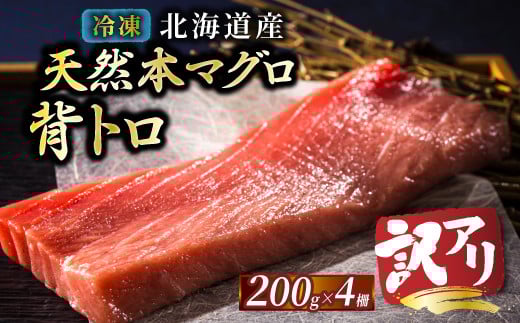 
            北海道産 天然 本マグロ 背トロ 冷凍 200g × 4柵 計800g（訳あり 筋あり） 国産 鮪 ホンマグロ クロマグロ ネギトロ マグロたたき にもできます マグロステーキ マグロ中トロ 小分け 冷凍 魚介類 海鮮 絶品 高級 配送月指定 配送月を選べる 配送時期 発送月が選べる 発送月 人気 ヒロセ 北海道 釧路町 釧路超 特産品 br02
          