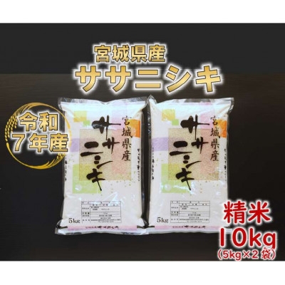 
                  令和7年産 ササニシキ 精米10kg(5kg×2) 宮城県産【1691459】
                