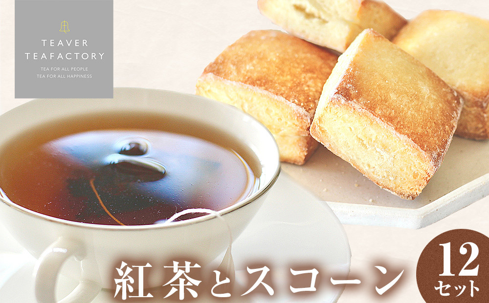 紅茶とスコーンのセット（12セット） 紅茶 ティーバッグ ダージリン アッサム アールグレイ アフタヌンティー ヌン活 焼き菓子 スコーン お菓子 セット イシノマキブレックファーストティー 紅茶専門店 TEAVER TEAFACTORY ギフト 宮城県 石巻市
