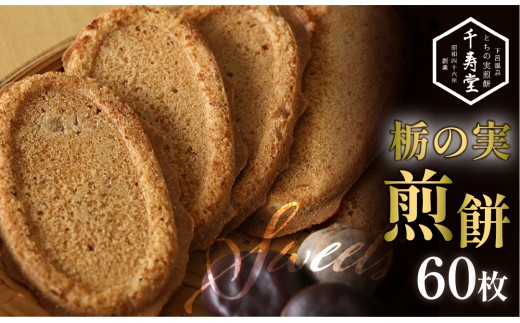 とちの実煎餅  ギフト缶(とちせん60枚)　個包装 贈答  せんべい 和菓子 お菓子 とちのみ 栃の実