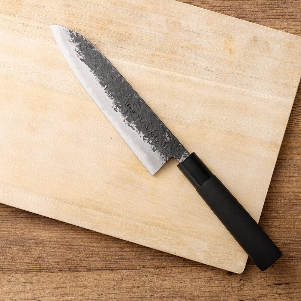 【ふるさと納税】＜名入れあり＞＜選べる感謝のメッセージ入＞三徳包丁 ナイフ 家庭用 鉄 鋼 青紙2号 刃渡16.5cm 大切な人へのプレゼントに！ 料理道具 調理器具 キッチン用品 母の日向け 父の日向け 一般用 ギフト 日本製 熊本県 人吉市 送料無料