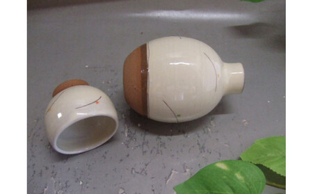 【信楽焼】徳利&ぐいのみ(粉引) 日本酒 nwu-027