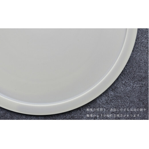 有田焼 Shallow flat plate２枚セット まるふく フラットプレート カフェ マット グレージュ ワンプレート ペア A30-430_イメージ3