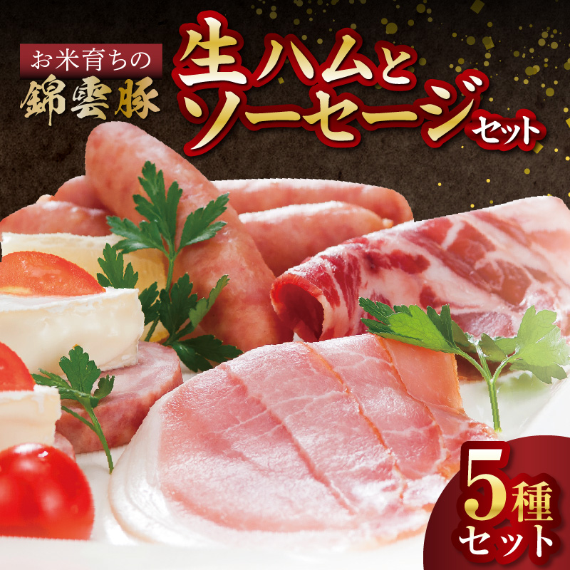 【ブランド豚肉】お米育ちの錦雲豚　絶品！生ハムとソーセージセット　FN1002