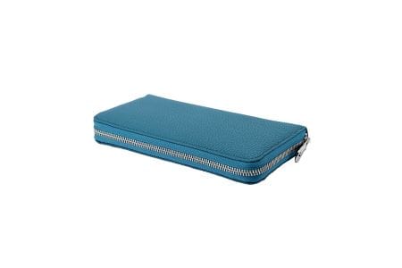 豊岡財布 ラウンドファスナー長財布 ドイツシュリンク （ジーンブルー）