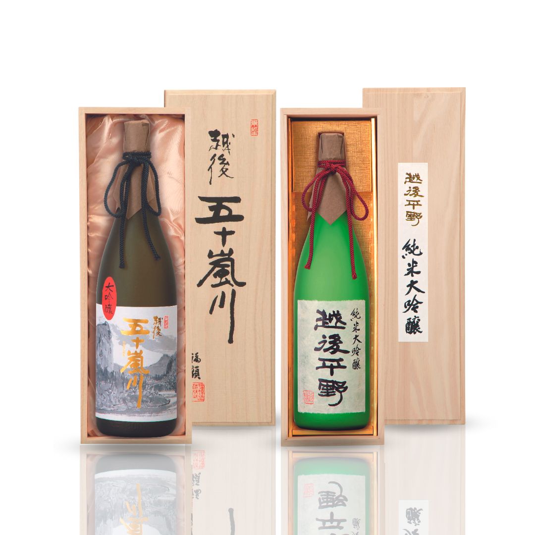 【ふるさと納税】大吟醸原酒・純米大吟醸飲み比べセット (1,800ml×2本） 大吟醸原酒 純米大吟醸 一升瓶（1.8l） 新潟県 日本酒 [福顔酒造] 【052S003】
