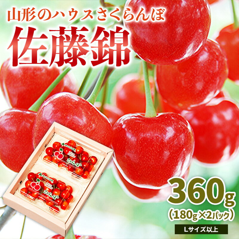 【ふるさと納税】山形のハウス さくらんぼ 佐藤錦 360g(180g×2パック)Lサイズ以上 【令和8年産先行予約】FS25-049