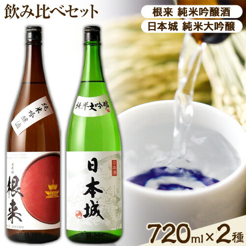 【ふるさと納税】日本城 純米大吟醸 と 根来 純米吟醸酒 呑み比べセット 2種 720ml 酒のねごろっく 《30日以内に出荷予定(土日祝除く)》和歌山県 岩出市 吉村秀雄商店 日本酒 酒 お酒 サケ さけ 焼酎 送料無料
