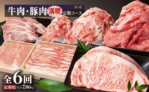 
             牛肉・豚肉満喫定期コース（毎月1回お届け）ｘ全６回
          