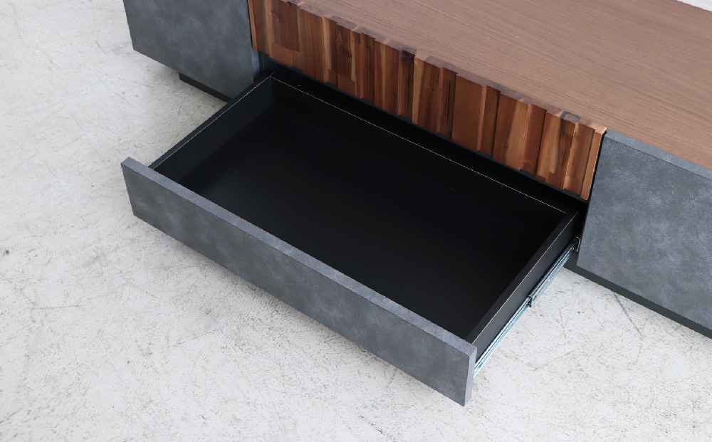 【東馬家具】クリート TV 140 CL【美しさ モダン 空間作り ワンランク上 贅沢 アカシア材 コンクリート調 完成品】(H060618)