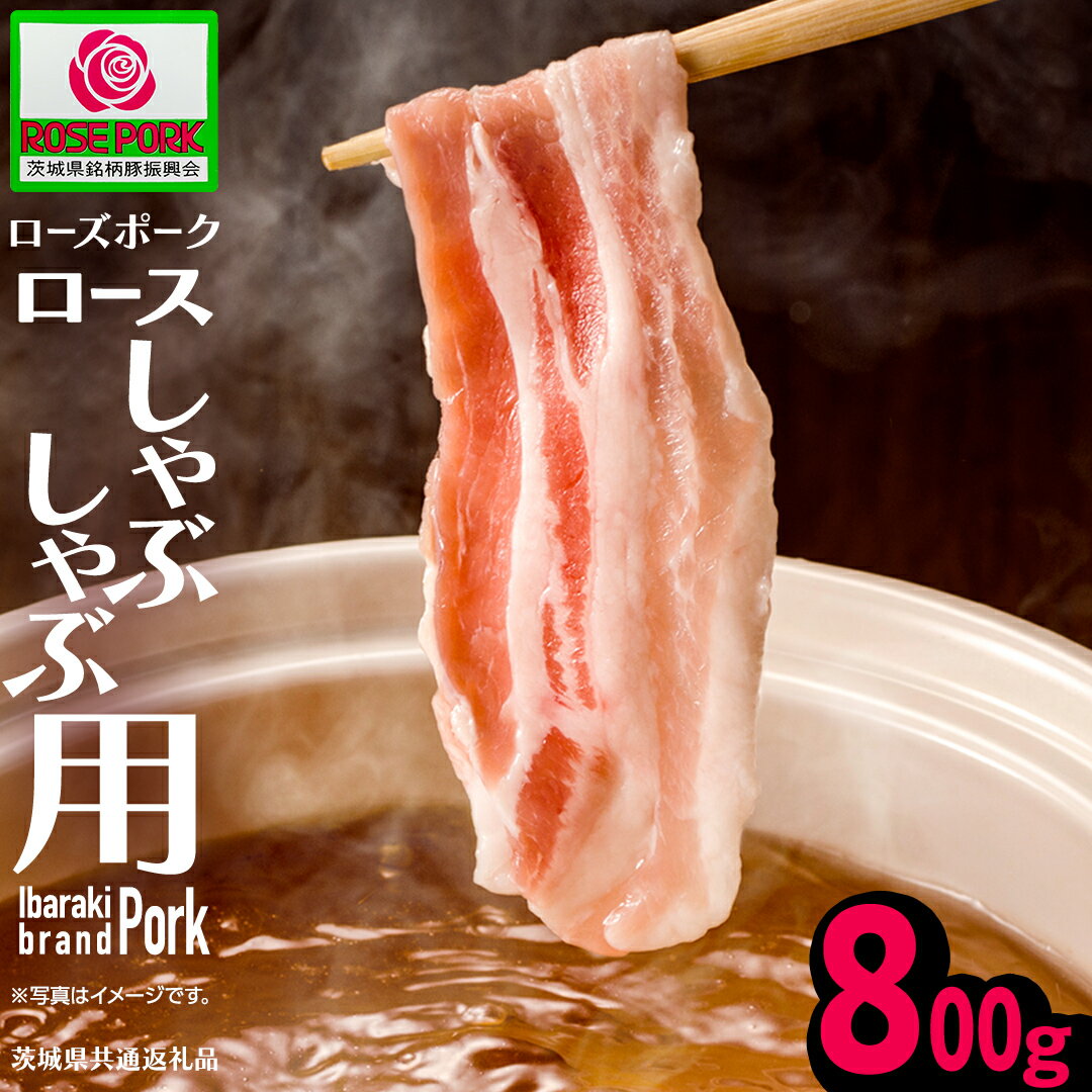 【ふるさと納税】《ローズポーク》 ロース しゃぶしゃぶ用 800g (茨城県共通返礼品) 肉 お肉 豚 豚肉 ポーク 生姜焼き 焼肉 焼き肉 しゃぶしゃぶ 銘柄豚 ブランド豚 ロース