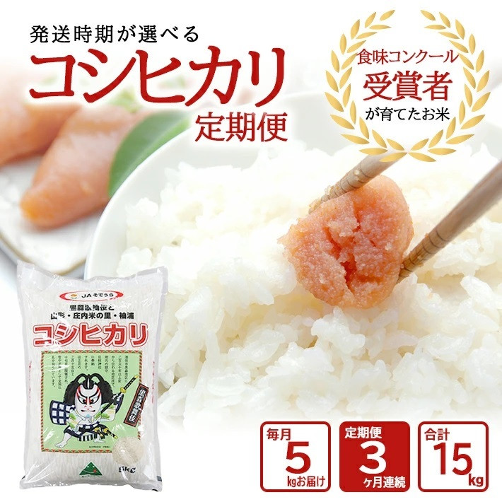 
            SE0378　【3回定期便】令和6年産［精米］コシヒカリ　5kg×3回(計15kg) JS
          