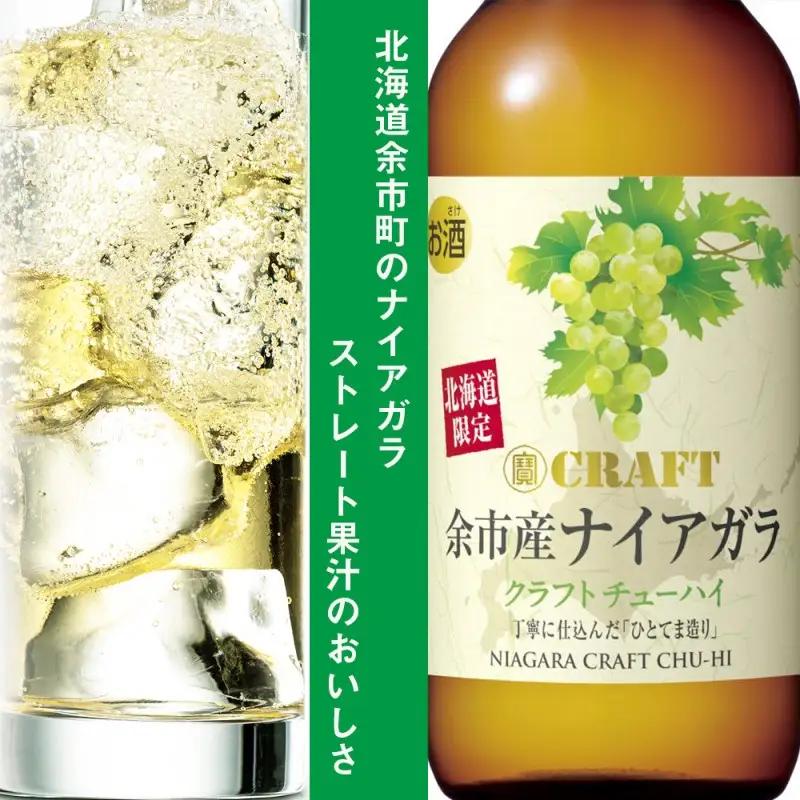 寶CRAFT 余市産 ナイアガラ 12本 北海道限定クラフト 宝酒造 地域限定 お酒 焼酎 酎ハイ チューハイ クラフトチューハイ 果汁 ストレート ぶどう 葡萄 父の日 誕生日 お祝い ギフト プレ