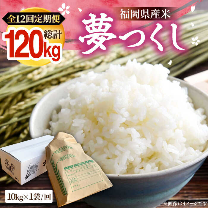 【ふるさと納税】【全12回定期便】【R8年産】新米 福岡県産 夢つくし 10kg ×1袋《豊前市》【湯越農園】[VBC007] 令和8年 先行予約 米 お米 精米 白米 ブランド米 国産 ごはん ご飯 コスパ おすすめ ゆめつくし 10キロ 定期便 12回