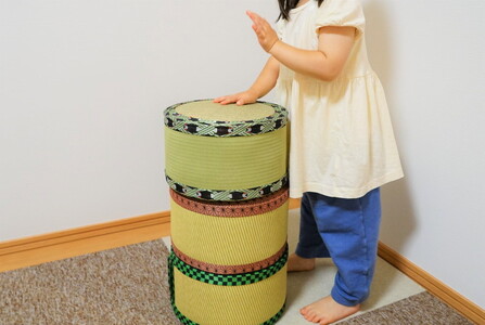 古河市のたたみ職人が作る畳椅子（くまモン・子供用） 高さ15cm _EA10