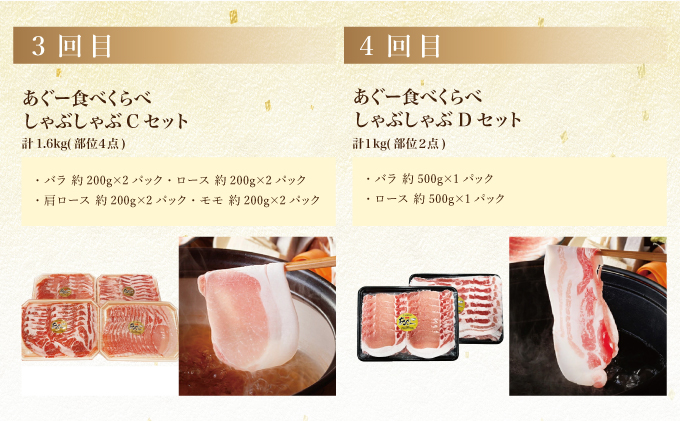 【年6回】あぐー食べくらべしゃぶしゃぶセット定期便 TE010