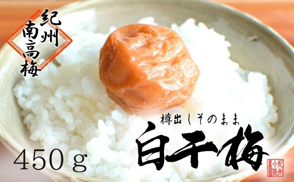 無添加　白干梅　(2L～3Lサイズ、450g）紀州南高梅　【梅農家厳選　手づくり梅干】 304018_J008