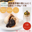 【ふるさと納税】熊野薬草園の黒ニンニク5袋セット（80g×5袋）