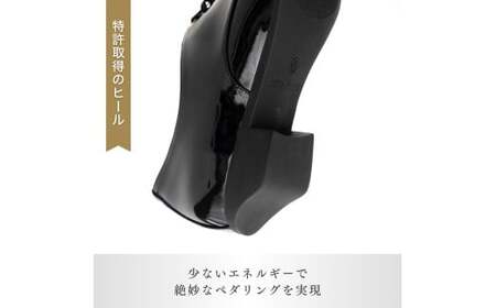 【24.5cm】紳士用 ピアノシューズ 黒エナメル | 靴 くつ シューズ メンズ 男 男性 男性用 日本製 特許取得 滑り止め付 負担軽減 ピアノ 専用 お洒落 オシャレ 上品 紳士 お祝い 贈り物