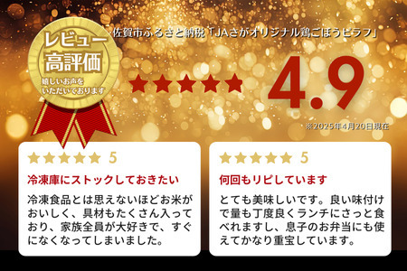 【定期便12回】ＪＡさがオリジナル鶏ごぼうピラフ 250g×10袋：C122-008