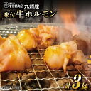 【ふるさと納税】九州産 味付 牛ホルモン 300g×10袋 計3kg [甲斐精肉店 宮崎県 日向市 452060712] 肉 お肉 味付け肉 牛 味付き 焼肉 肉 冷凍 牛肉 焼くだけ ホルモン 九州産 国産 BBQ