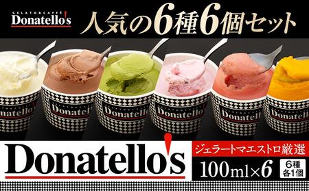 ジェラートマエストロ厳選《ドナテロウズ》ジェラート6種6個セット AGR0002