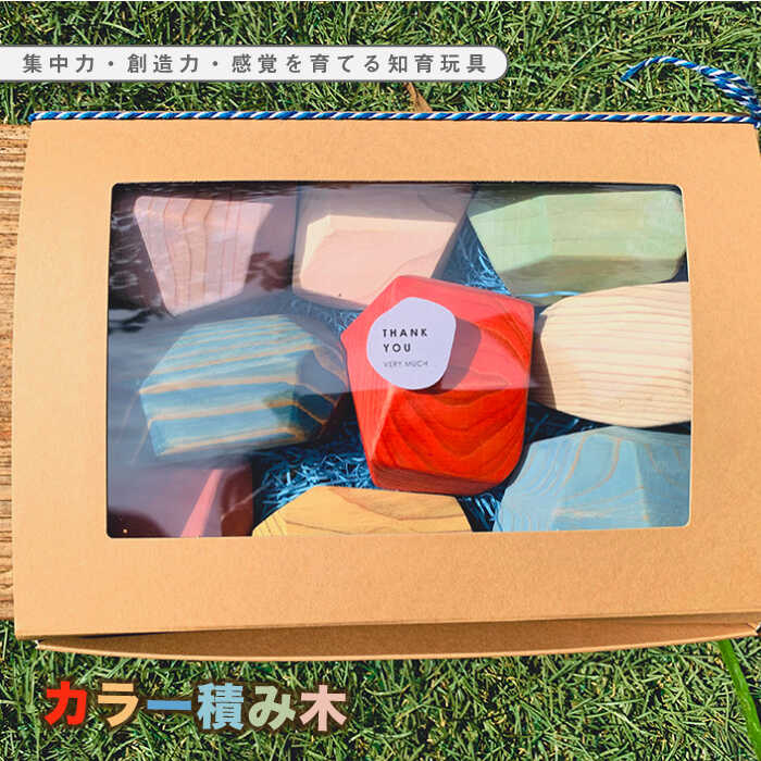 集中力・創造力・感覚を育てる知育玩具☆カラー積み木【Dondonyokunaru】 [FCF007]