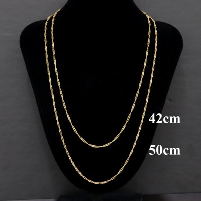 K24純金ワイドスクリュー30チェーンネックレス42cm【配送不可地域：沖縄県】