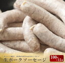 【ふるさと納税】生ポークソーセージ 100g×15本入り