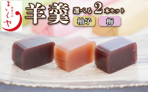 和菓子 羊羹 柚子羊羹 梅羊羹 ようかん 2本 セット 詰合せ あんこ 餡子 こしあん お菓子 デザート スイーツ 小豆 茶菓子 お茶請け ギフト 贈答 徳島県 吉野川市