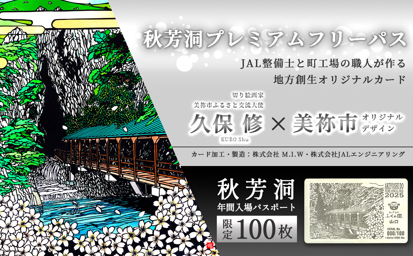 
            数量限定 秋芳洞 プレミアム フリーパス ｜ 切り絵 久保修 JAL 飛行機 エンジン チタン 周遊 入洞 フリーパス カード 洞窟 美祢市 美祢 山口県 秋芳洞 秋吉台 洞窟 ライトアップ 秋吉台 旅行 レジャー
          