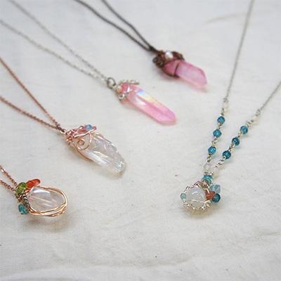 ふるさと納税 長岡京市 紗月工房ハンドメイド天然石ネックレス ペンダント/チェーンタイプ1点 |  | 02