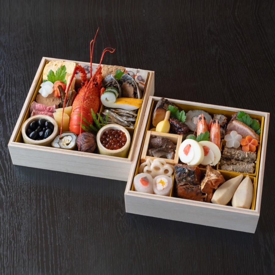 ＜京料理 松正＞特製おせち二段重(冷蔵)3～4人前【12月31日お届け】