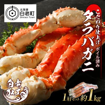 ふるさと納税 白老町 タラバ 脚 ボイル済み 冷凍 シュリンク済み 1肩セット 約1kg BM001