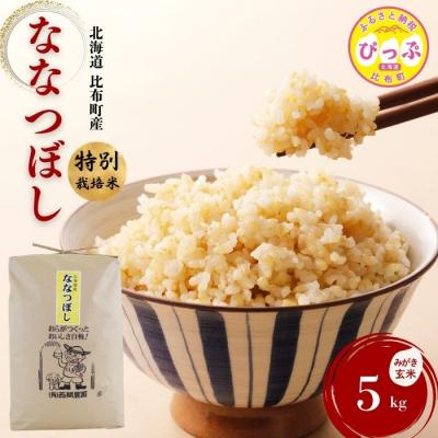 ふるさと納税 比布町 西間農園 特別栽培米ななつぼし みがき玄米 5kg【2026年3月〜4月上旬発送】