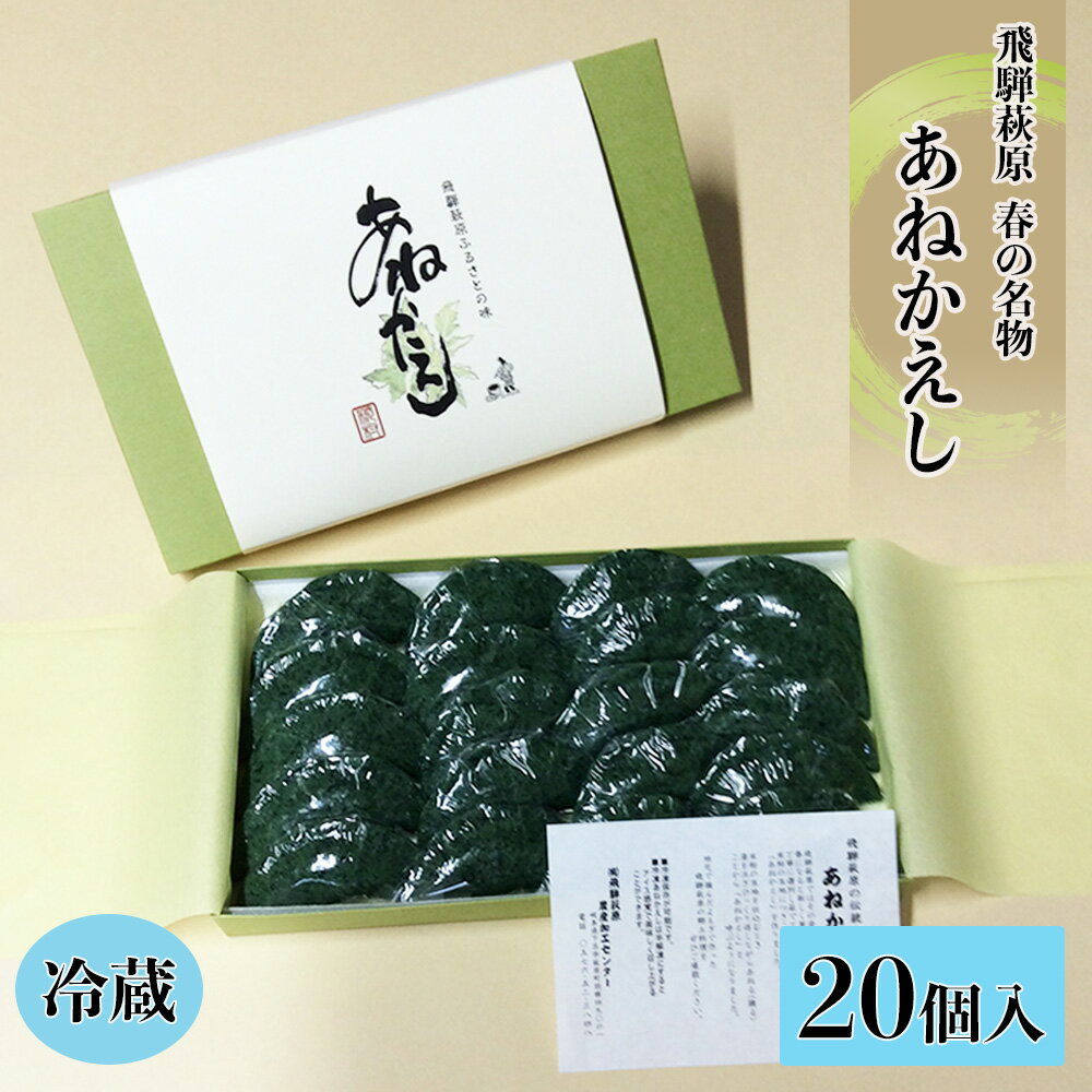 【ふるさと納税】【期間限定】春の名物！あねかえし 20個入り（2025年5月中旬〜6月下旬頃発送） 冷蔵配送 和菓子 生菓子 よもぎ ヨモギ のうさん糀村　お餅　あんこ　下呂市　岐阜県下呂市　名物　お土産　まんじゅう　よもぎもち　もち　 13000円
