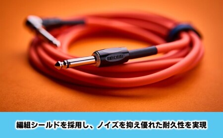 【BOSS】ギター、ベース用ケーブル/3m/L型-ストレート型/オレンジ/BIC-10A-OR 【配送不可：離島】ギター ベース ケーブル しなやか 耐久性 静岡 浜松市