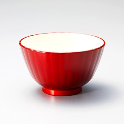 越前塗 フレアマルチボウル L 真紅 φ13.4×7.9cm 食洗機・レンジ対応【1337760】