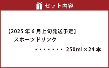 スポーツドリンク 250ml×24本 【2025年6月上旬発送予定】 塩分補給 水分補給 熱中症対策 疲労回復