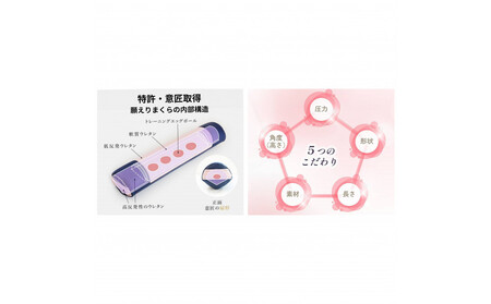 【特許・意匠取得／日本製】寝返りが整体になる《願えりまくらＬ(ロング)》グレーネイビー