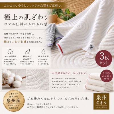 【泉州タオル】枯山水柄のフェイスタオル3枚 日本製 綿100% 高吸水 ホテル仕様【1756860】