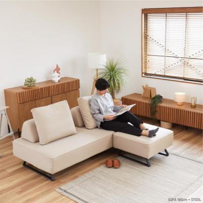 ふるさと納税 大川市 ミゲル スツール 65cm スモークアイボリー【モーブル】【大川家具】 |  | 01